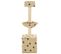 Arbre À Chat Et Griffoirs En Sisal 105 Cm Beige Motif De Pattes