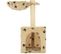 Arbre À Chat Et Griffoirs En Sisal 105 Cm Beige Motif De Pattes