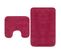 Tapis De Salle De Bain 2 PCs Tissu Fuchsia