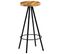 Chaises De Bar 2 PCs Bois De Manguier Solide