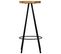 Chaises De Bar 4 PCs Bois De Manguier Solide