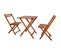 Mobilier De Bistro Pliable 3 PCs Bois D'acacia Solide