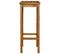 Tabourets De Bar Lot De 2 Bois D'acacia Solide