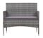 Banc De Jardin 105 Cm Résine Tressée Gris