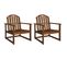 Chaises De Jardin 2 PCs Bois D'acacia Solide