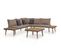 Salon De Jardin 4pcs Et Coussins Bois D'acacia Solide Marron