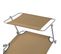 Chaise Longue Pliable Avec Auvent Acier Taupe