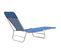 Lot De 2 Chaises Longues Pliables - 56x182x24.5 Cm - Bleu