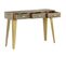 Table Console Bois De Manguier Gris Avec Laiton 110x35x76 Cm