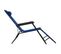 Chaises Longues Pliables 2 PCs Avec Repose-pied Acier Bleu