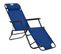 Chaises Longues Pliables 2 PCs Avec Repose-pied Acier Bleu