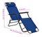 Chaises Longues Pliables 2 PCs Avec Repose-pied Acier Bleu