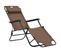 Chaises Longues Pliables 2 PCs Avec Repose-pied Acier Marron