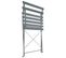 Mobilier De Bistro 3 PCs Acier Gris