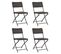 Chaises Pliables De Jardin 4 PCs Pehd Et Acier