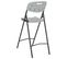 Chaises De Bar Pliables 2 PCs Pehd Et Acier Blanc