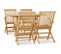 Mobilier À Dîner D'extérieur 5 PCs Bois De Teck Massif