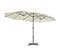 Parasol D'extérieur Double Toit Et Poteau En Aluminium - 460x270 Cm - Beige