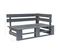 Banc D'angle Palette De Jardin Bois Gris