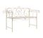 Banc De Jardin 132 Cm Métal Antique Blanc