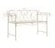 Banc De Jardin 132 Cm Métal Antique Blanc