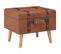 Tabouret de rangement 40 cm marron pâle similicuir