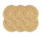 Napperons 6 PCs Naturel Plain 38 Cm Rond Jute