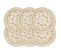 Napperons 6 PCs Blanc 38 Cm Rond Jute