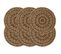 Napperons 6 PCs Marron Foncé 38 Cm Rond Jute