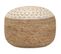 Pouf Fait À La Main Blanc 45x30 Cm Jute