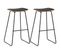 Tabourets De Bar Lot De 2 Noir Similicuir