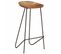 Tabourets De Bar 2 PCs Bois D'acacia Massif