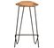 Tabourets De Bar 2 PCs Bois D'acacia Massif