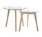 Ensemble De Tables D'appoint 2 PCs Verre Trempé