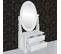 Coiffeuse Avec Miroir Pivotant Ovale Mdf