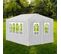 Vidaxl Tente De Réception Avec Panneaux Latéraux 3 X 4 M Blanc Tonnelle Belvédère Chapiteau Jardin