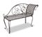 Chaise Longue De Jardin 128 Cm Acier Antique Marron