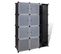 Armoire Modulaire 9 Compartiments Noir Et Blanc 37 X 115x150 Cm