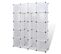 Armoire Modulaire 14 Compartiments Blanc 37 X 146 X 180,5 Cm