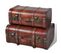 Coffre De Rangement Vintage Bois Marron 2 Pcs