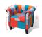 Fauteuil Avec Design De Patchwork Tissu