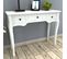 Table De Console Et Coiffeuse Avec 3 Tiroirs Blanc