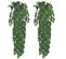 Plantes Artificielles 2 PCs Lierre Vert 90 Cm