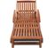 Chaise Longue Outdoor En Bois D'acacia - 60x200cm - Marron Foncé