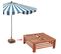 Cache Support De Parasol En Bois