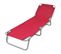 Chaise Longue Pliable Acier Enduit De Poudre Rouge