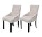 Chaises À Manger Lot De 2 Gris Crème Tissu