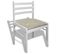 Chaises à Manger Lot De 6 Blanc Bois Solide Et Velours