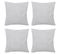 Housses De Coussin 4 PCs Coton Blanc 50x50 Cm