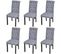 Chaises À Manger Lot De 6 Gris Clair Tissu